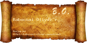 Babocsai Olivér névjegykártya
